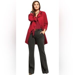 CABI 3546 Celebration Ponte Stretch Houndstooth Mid Length Coat Womens Medium